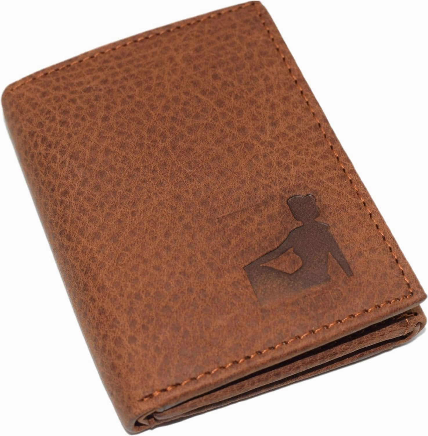 Virgo Zodiac Sign Logo Men'S Rfid Protected Genuine Leather Bifold Trifold Wallet (Trifold) EndofWeek Deals Clearance Event Alert