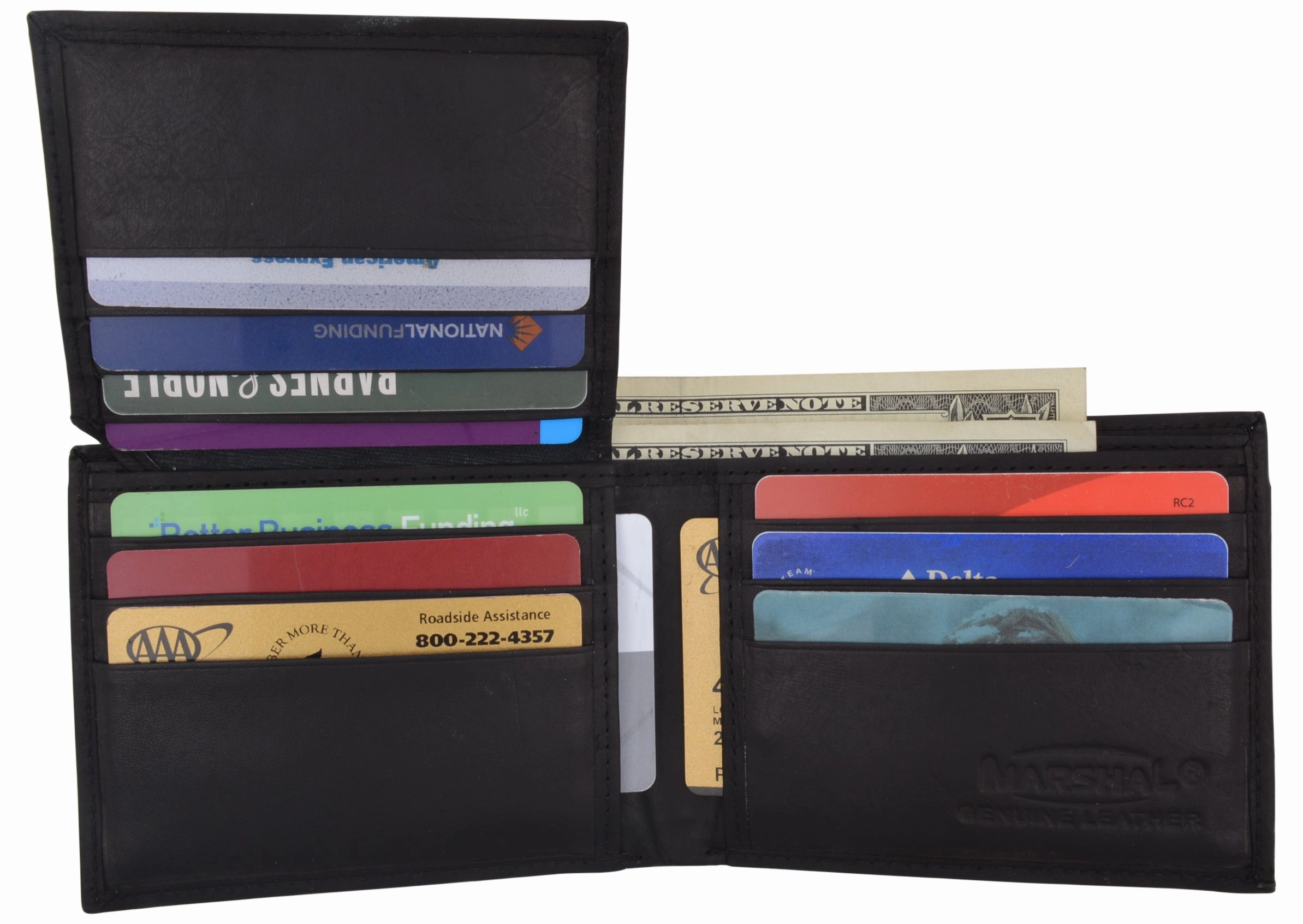 Big Sale Today Trending Deals Today Men'S Leather Bifold Id Card Holder Purse Wallet Billfold Handbag Slim Clutch