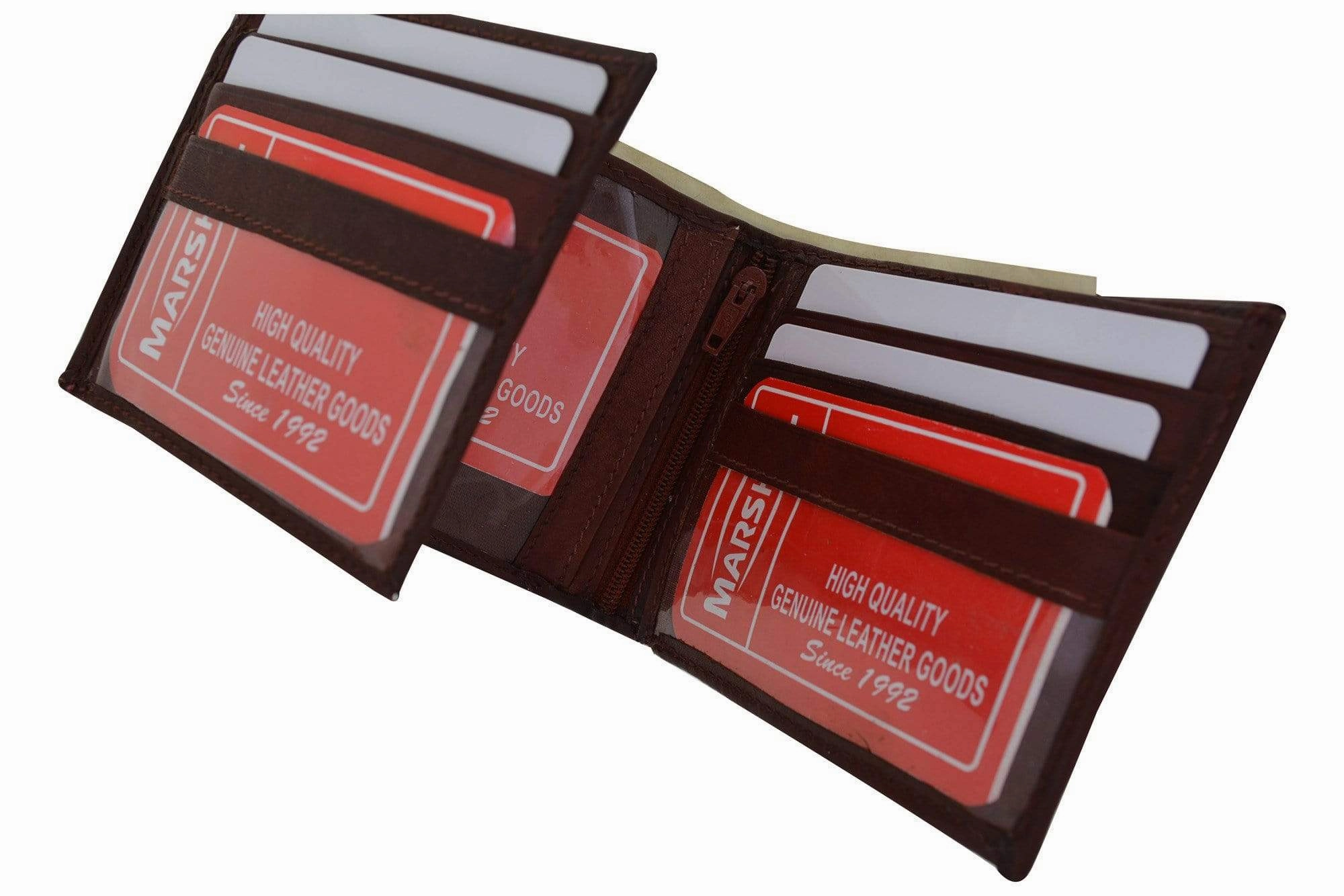 Special Deals Online Genuine Leather Bifold 3 Id Windows Card Key Holder Wallet 1792 Cf