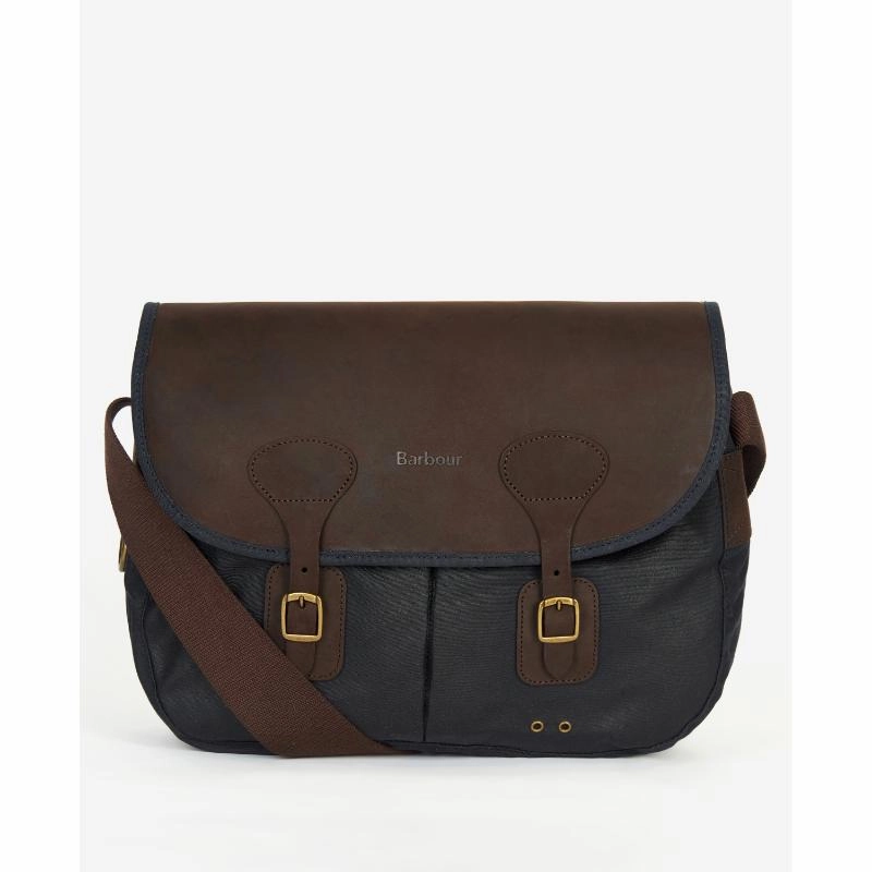 Barbour Wax Leather Tarras Bag - Navy Hot Offer Event Grab It Fast