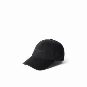 Shop Hot Deals Hot Clearance Now R.M.Williams Longhorn Twill Cap - Black Wash