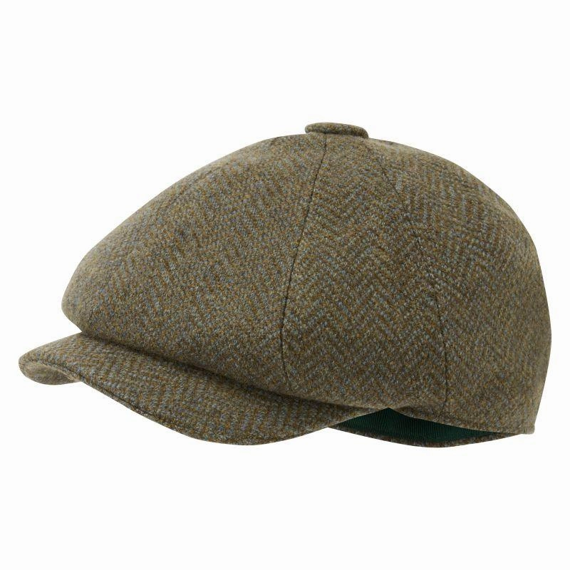Schoffel Newsboy Ladies Cap - Loden Green Herringbone Wide Tweed Hot Sale Today Hot Offer Ending Soon