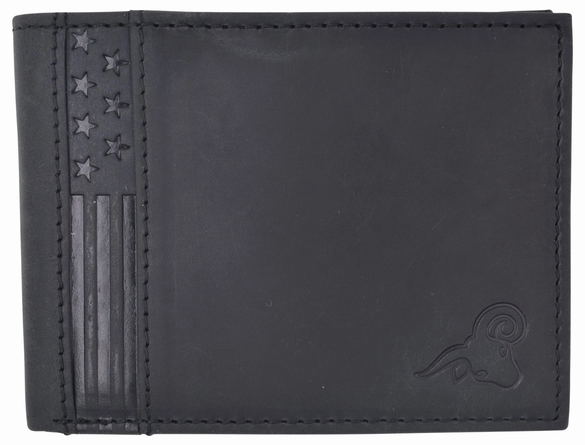 MustShop Sale Dont Miss This Steal Mens Wallet Rfid Genuine Leather Bifold Wallets For Men Usa Stars & Stripes Design