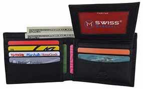 Shop the Best Deals Flash Deal Alert Mens Wallets Genuine Leather Bifold Extra Capacity With Removable Id Wallet Insert Rfid Blocking Card Holder Lightweight