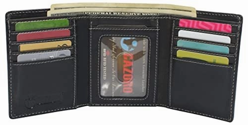 Hot Item Clearance Real Buffalo Leather Wallets For Men - Rfid Blocking Slim Trifold Wallet With Card Slots