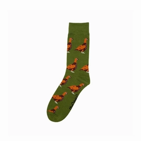 Shuttle Socks - Gamekeeper Green Standing Grouse Todays Mega Savings Hot Discount Deal