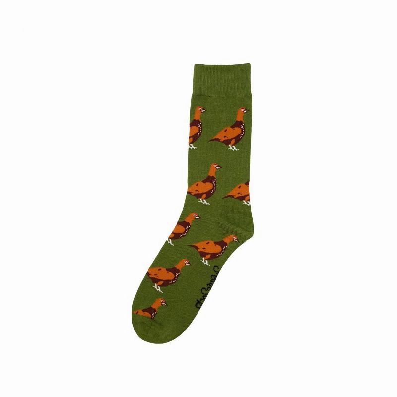 Shuttle Socks - Gamekeeper Green Standing Grouse Todays Mega Savings Hot Discount Deal