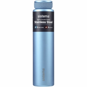 Flash Sale Alert Now Special Steal Event Sistema Peace Blue Stainless Steel Water Bottle 280 Ml