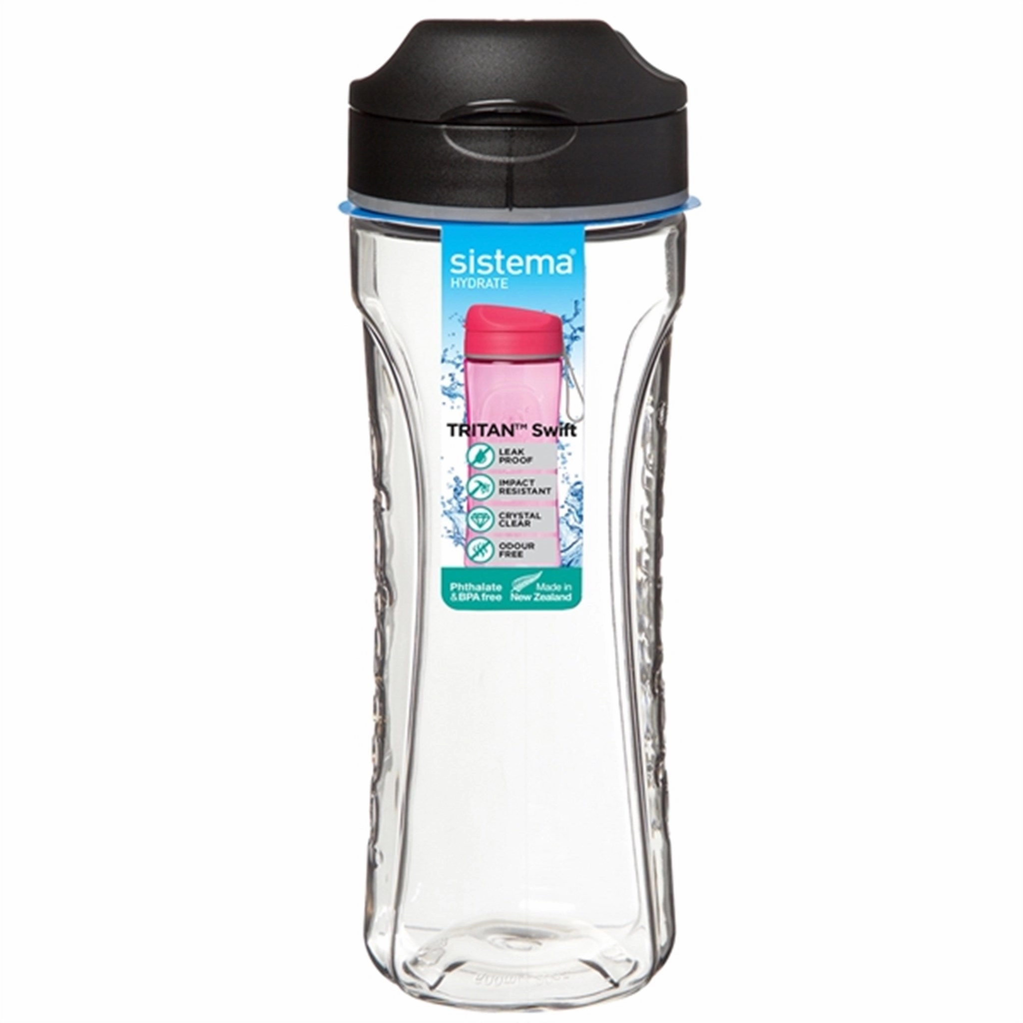 Limited Stock Offer Hot Picks Today Sistema Tritan Swift Water Bottle 600 Ml Black