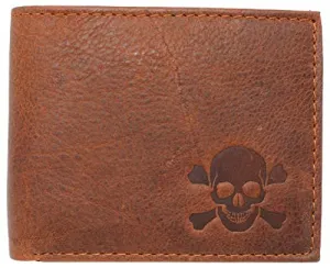 Skull Bone Rfid Blocking Real Leather Bifold Classic Wallet For Men Shop Hot Deals