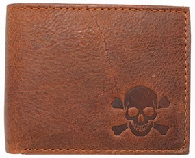Skull Bone Rfid Blocking Real Leather Bifold Classic Wallet For Men Trending Today Steal