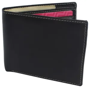 Slim Leather Bifold Wallets For Men - Minimalist Mens Wallet Rfid Blocking Card Holder With Id Window Gifts For Men Clearance Savings Now
