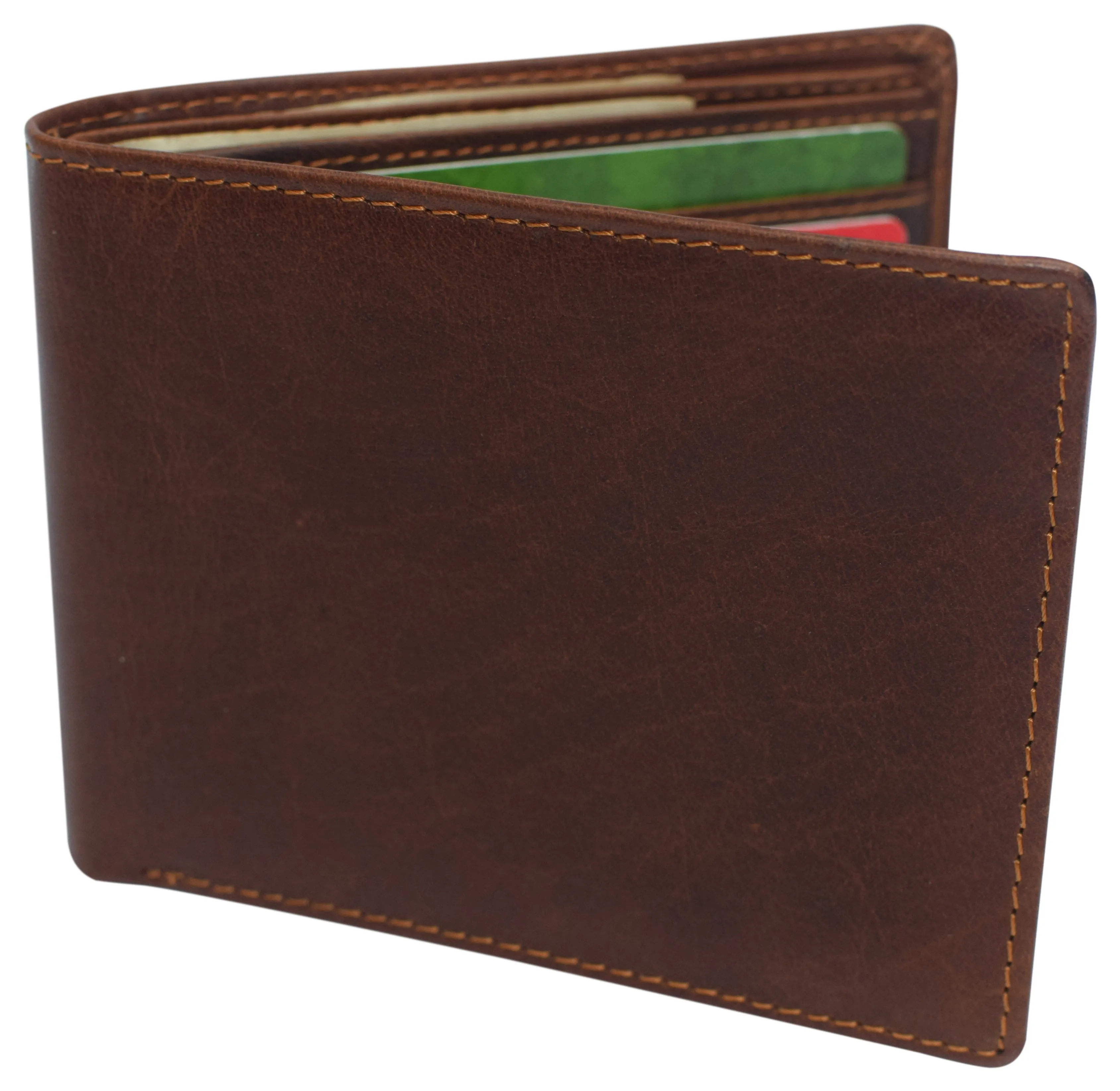 Todays Trending Deals Slim Leather Bifold Wallets For Men - Minimalist Mens Wallet Rfid Blocking Card Holder With Id Window Gifts For Men