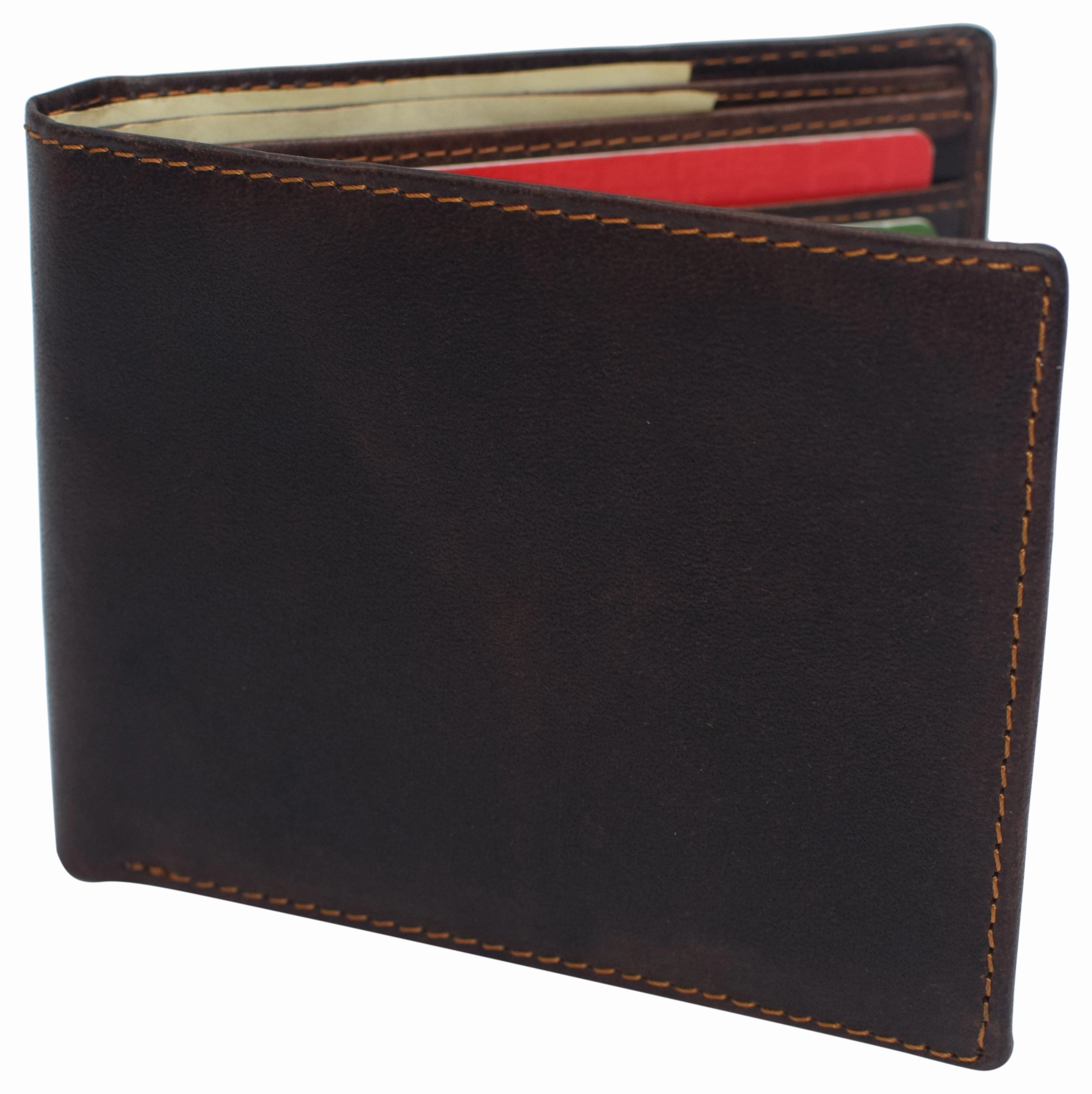Limited Time Steal Slim Leather Bifold Wallets For Men - Minimalist Mens Wallet Rfid Blocking Card Holder With Id Window Gifts For Men