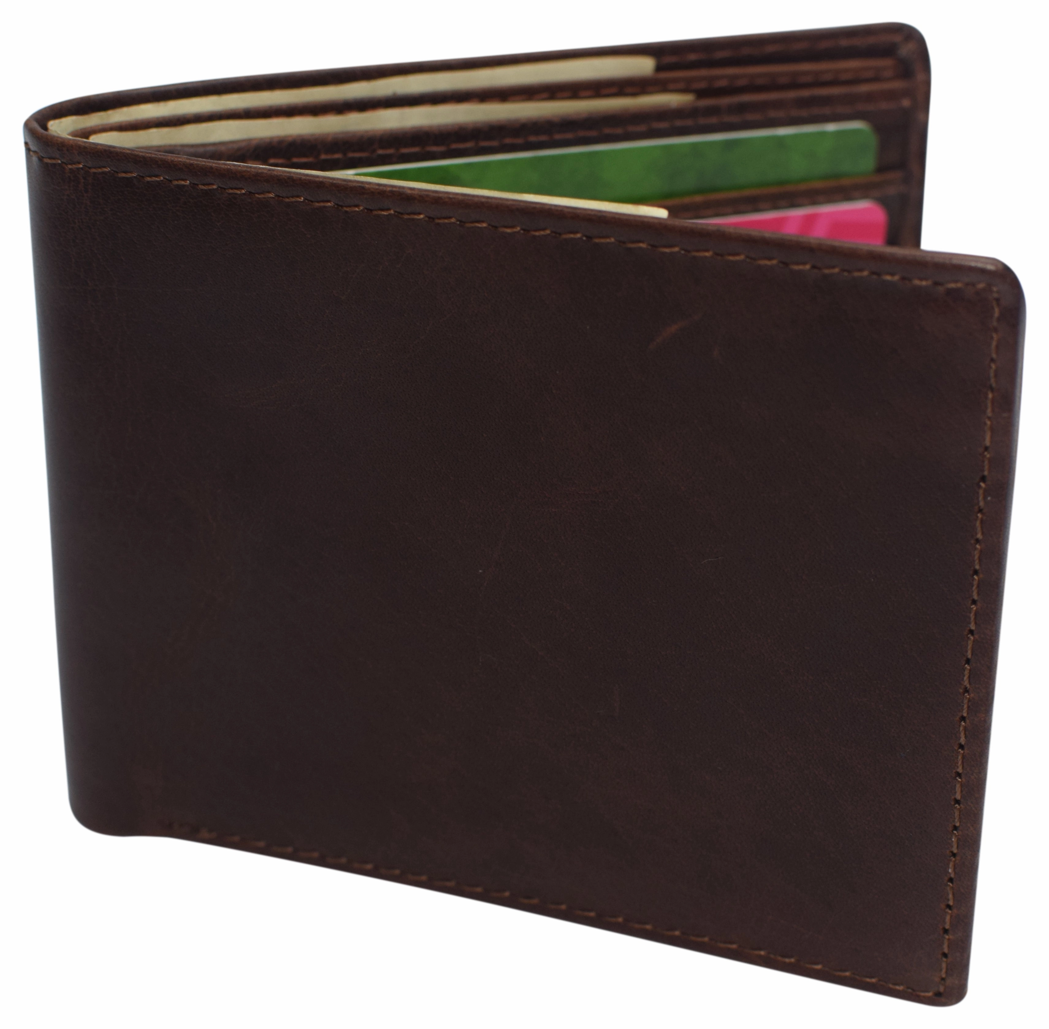 Slim Leather Bifold Wallets For Men - Minimalist Mens Wallet Rfid Blocking Card Holder With Id Window Gifts For Men Instant Deal Today Clearance Event Today