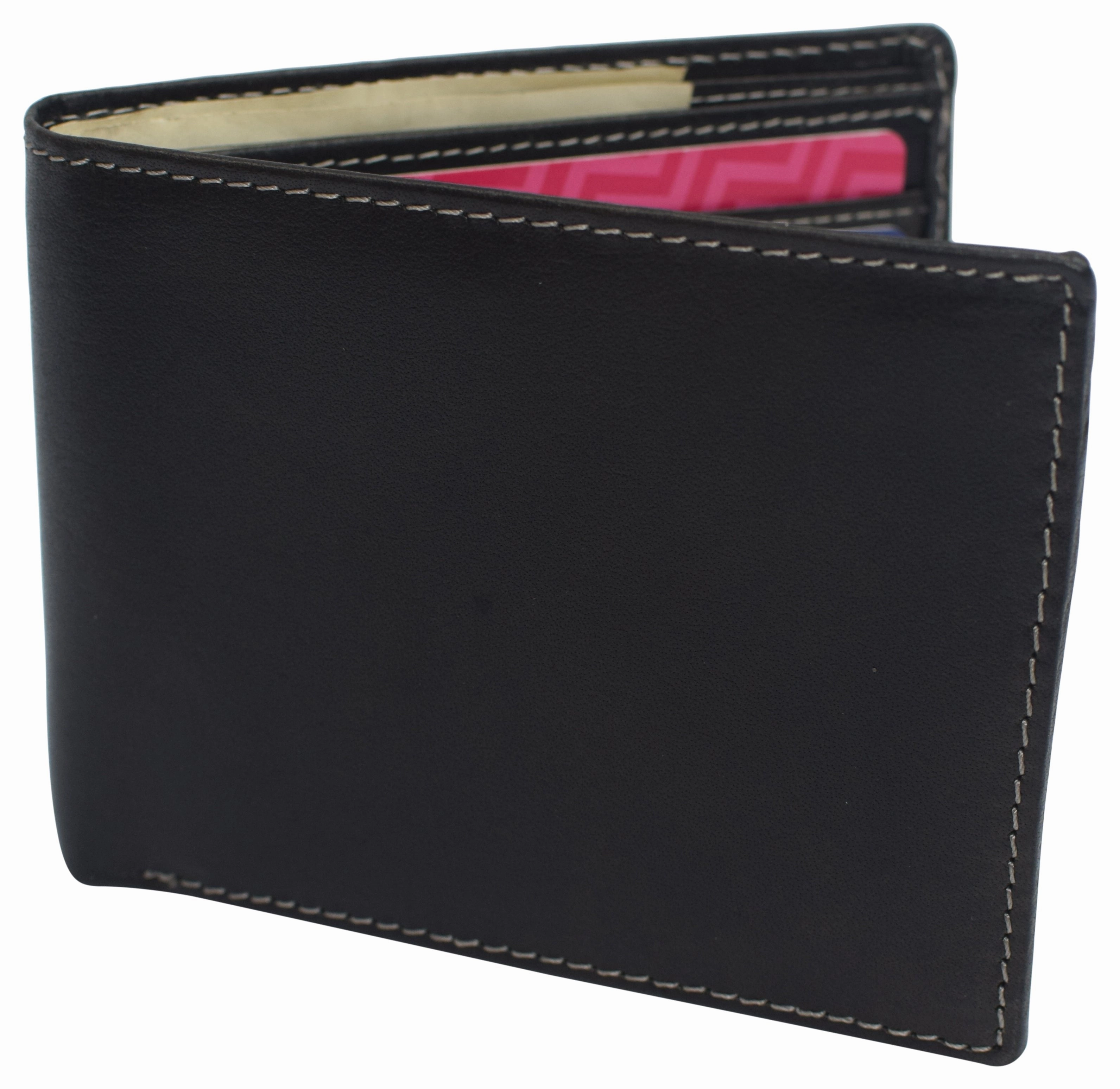 Big Savings Alert Slim Leather Bifold Wallets For Men - Minimalist Mens Wallet Rfid Blocking Card Holder With Id Window Gifts For Men