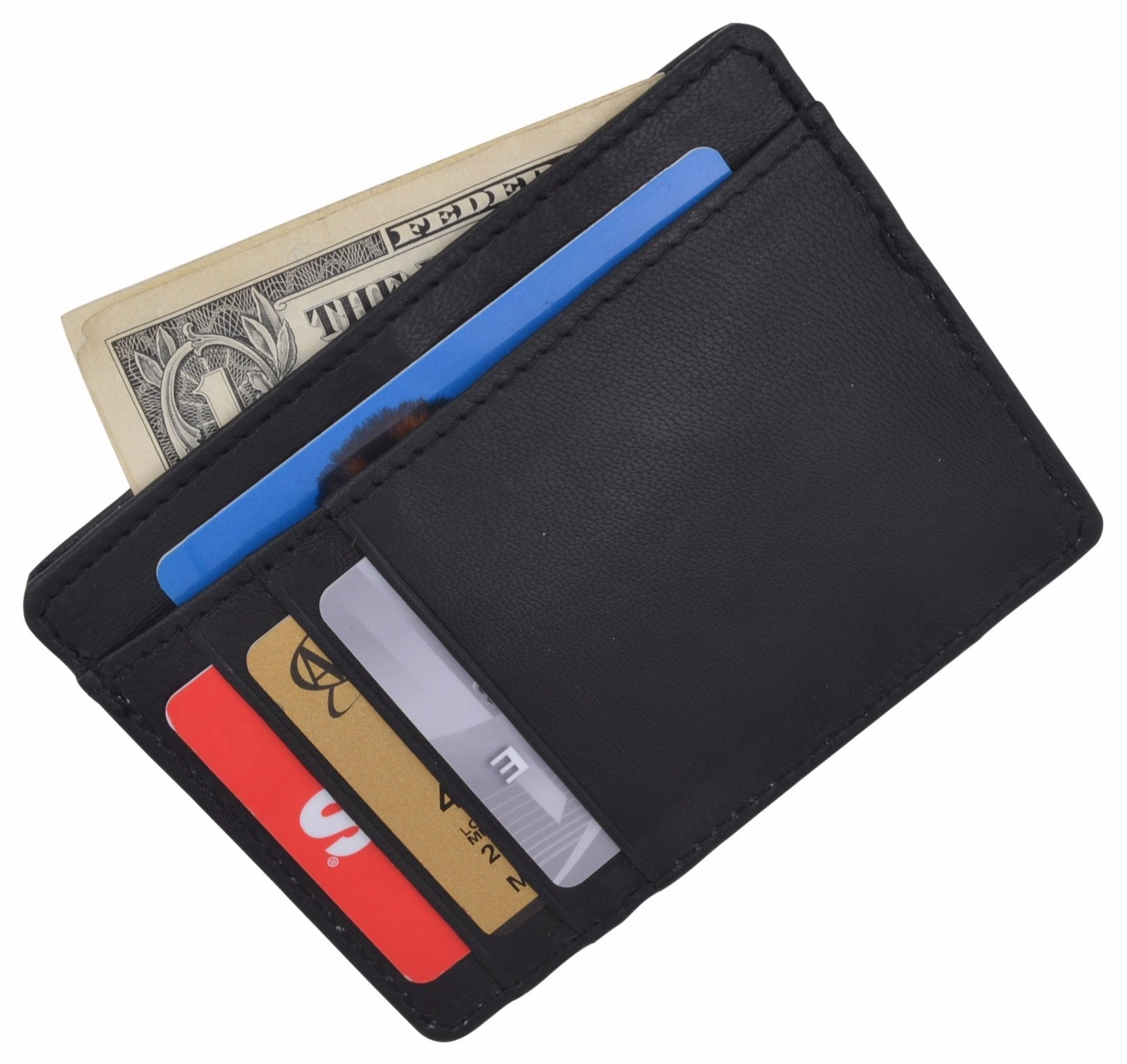 Shop Todays Picks Online Exclusive Deal Slim Wallet Leather Rfid Blocking Id Credit Card Holder Minimalist Gift For Men
