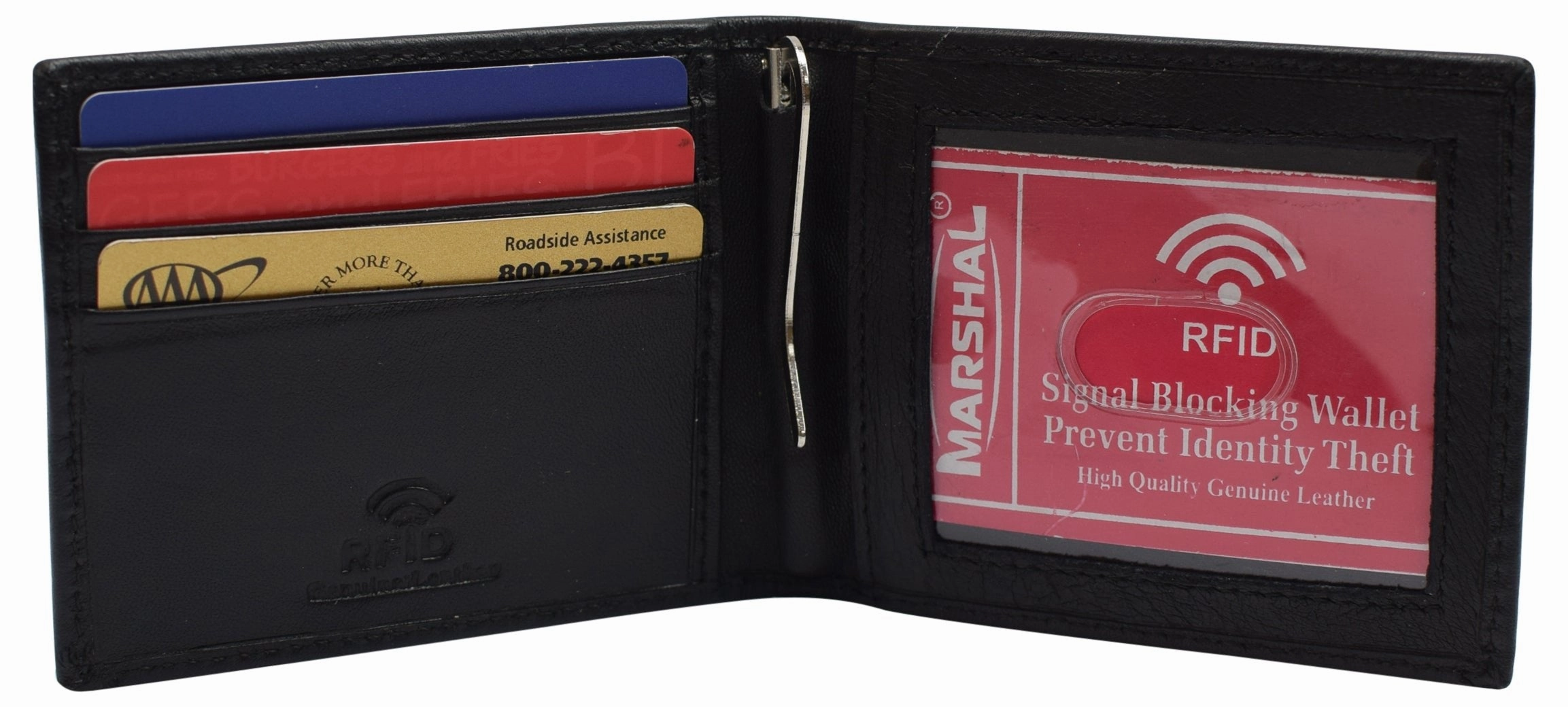 Exclusive Online Discount Slim Wallet Money Clip Rfid Blocking Minimalist Bifold Wallet Leather Front Pocket Id Card Holder
