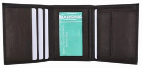 Trending Today Steal Hot Pick Deal Small Children Black Id Card Holder With Coin Pocket Trifold Genuine Leather Wallet Kids Mk300 (C)