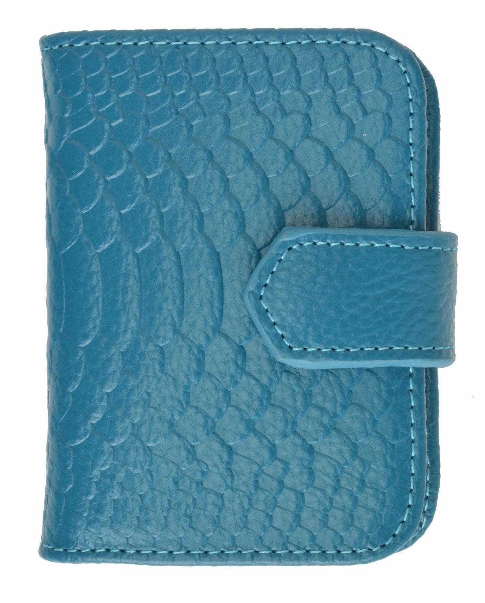 Clearance Blowout Grab Your Savings Small Fashion Croco Design Card Holder Id With Snap 118-662 (C)