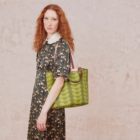 Smile Tote Bag - Solid Stem Olive Shop Smart Save