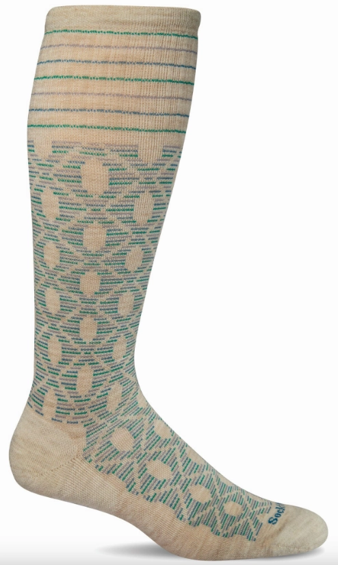Sockwell Women'S Etched Moderate Graduated Compression Sock Exclusive Holiday Deal