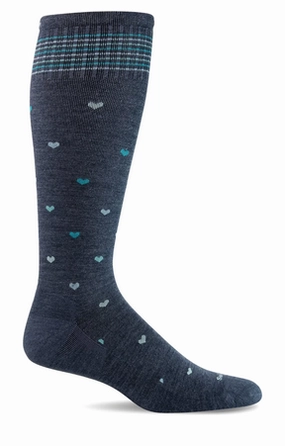 Steal the Deal Now Sockwell Women'S Full Heart Moderate Graduated Compression Socks (Wide Calf Fit)