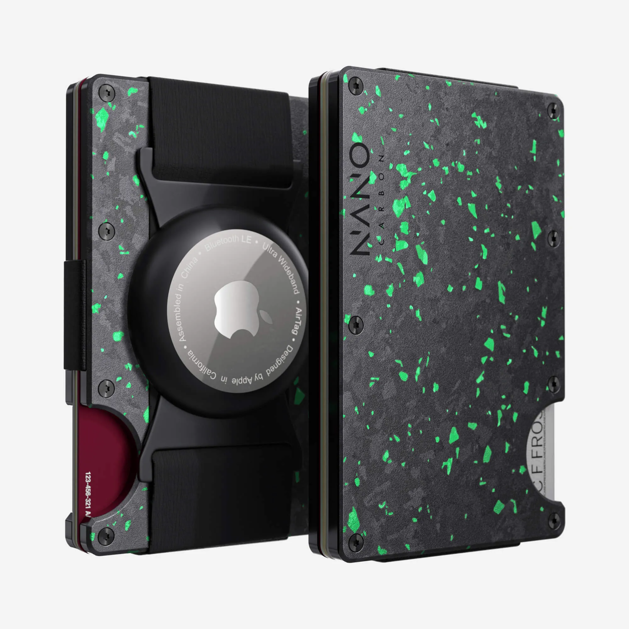 Airtag Cash Strap Wallet (Nero/Verde) Big Price Drop Price Drop Today