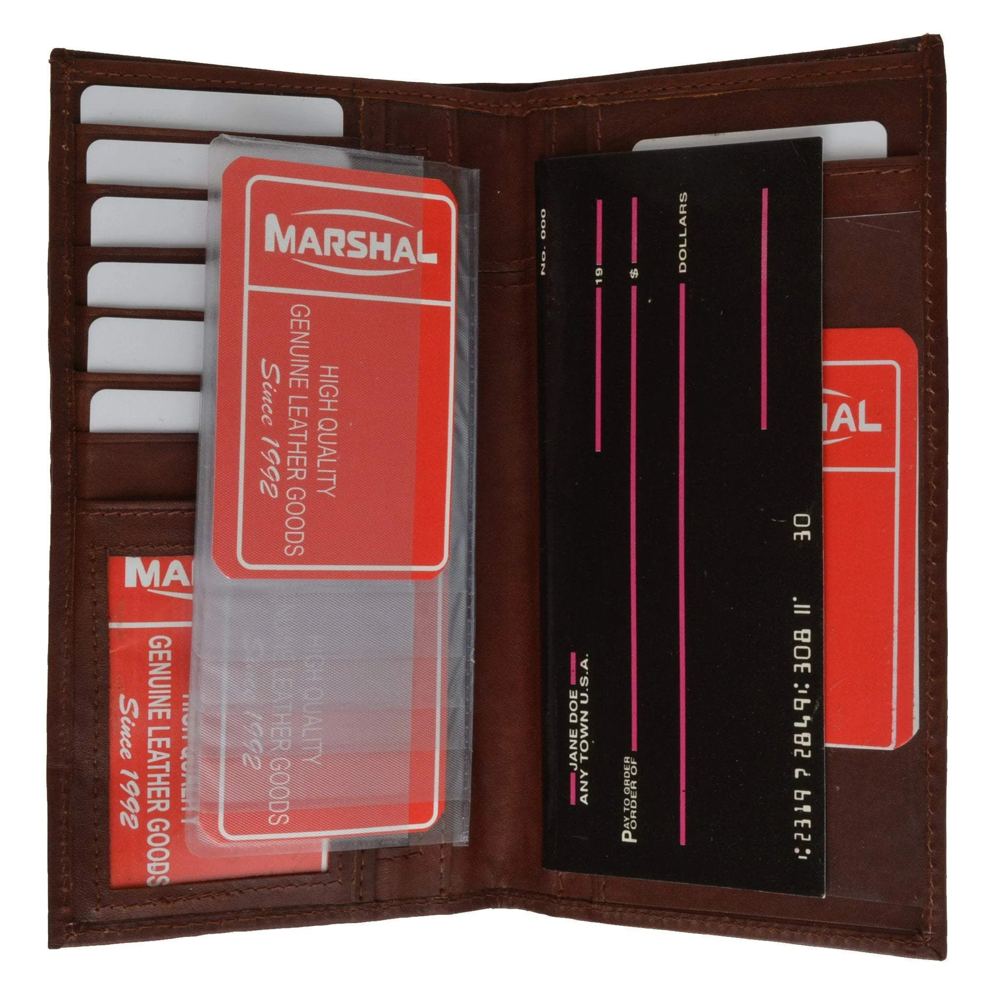 Flash Deal Today Biggest Savings Now Rfid Blocking Slim Leather Checkbook Organizer Id Credit Card Holder Wallet Rfid 853 (C)