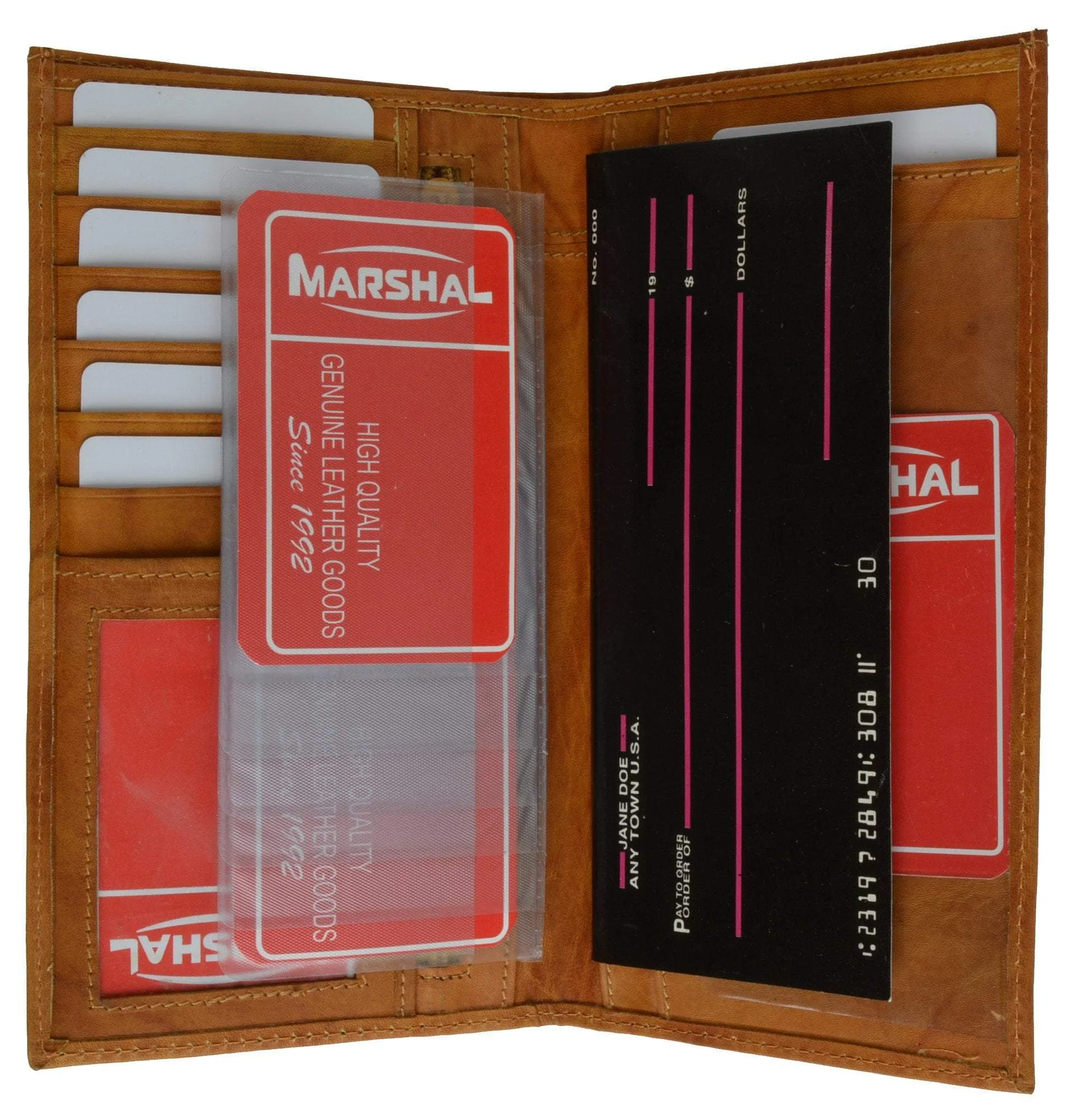 Mega Sale Now Rfid Blocking Slim Leather Checkbook Organizer Id Credit Card Holder Wallet Rfid 853 (C)