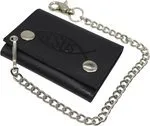 Hot Sale Frenzy Deal Frenzy Today Rfid Blocking Jesus Fish Men'S Trifold Ichthys Biker Genuine Leather Steel Chain Wallet Snap Closure (Jesus Fish Blind)