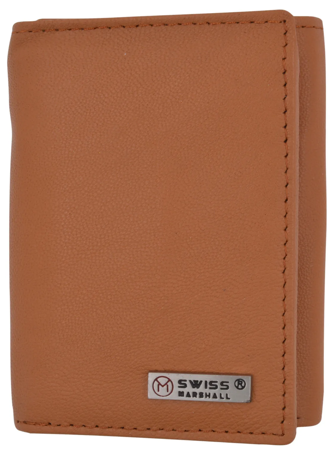 Swiss Marshall Executive Mens Rfid Protected Trifold Genuine Leather Wallet Id Window Grab It Now