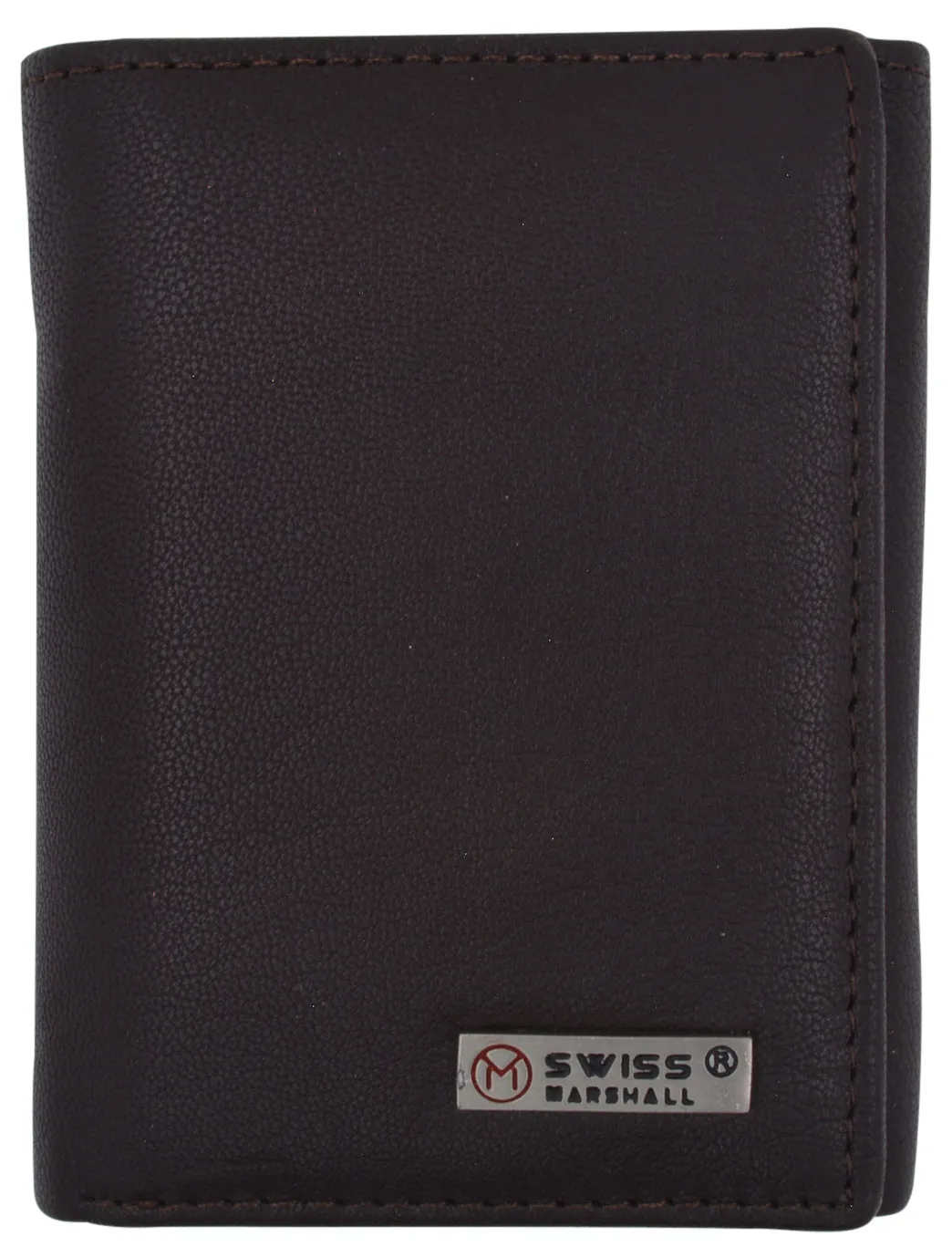Swiss Marshall Executive Mens Rfid Protected Trifold Genuine Leather Wallet Id Window Today Only Discount