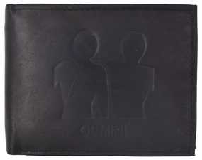 Gemini Zodiac Sign Bifold Trifold Genuine Leather Men'S Wallets Special Steal Event Trending Deals Today