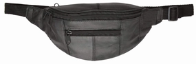 Hot Offer Frenzy Flash Sale Alert Genuine Leather Slim Waist Pack Pouch With Zippered Pockets 007 (C)