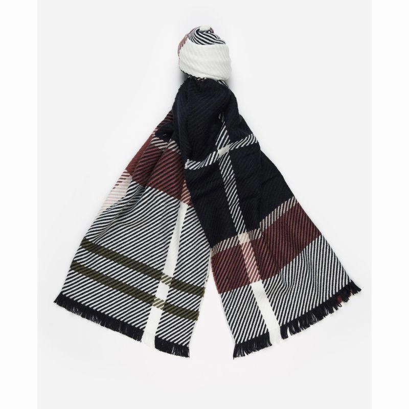 Mega Online Discount Dont Miss These Savings Barbour Blair Ladies Tartan Scarf - Midnight Berry