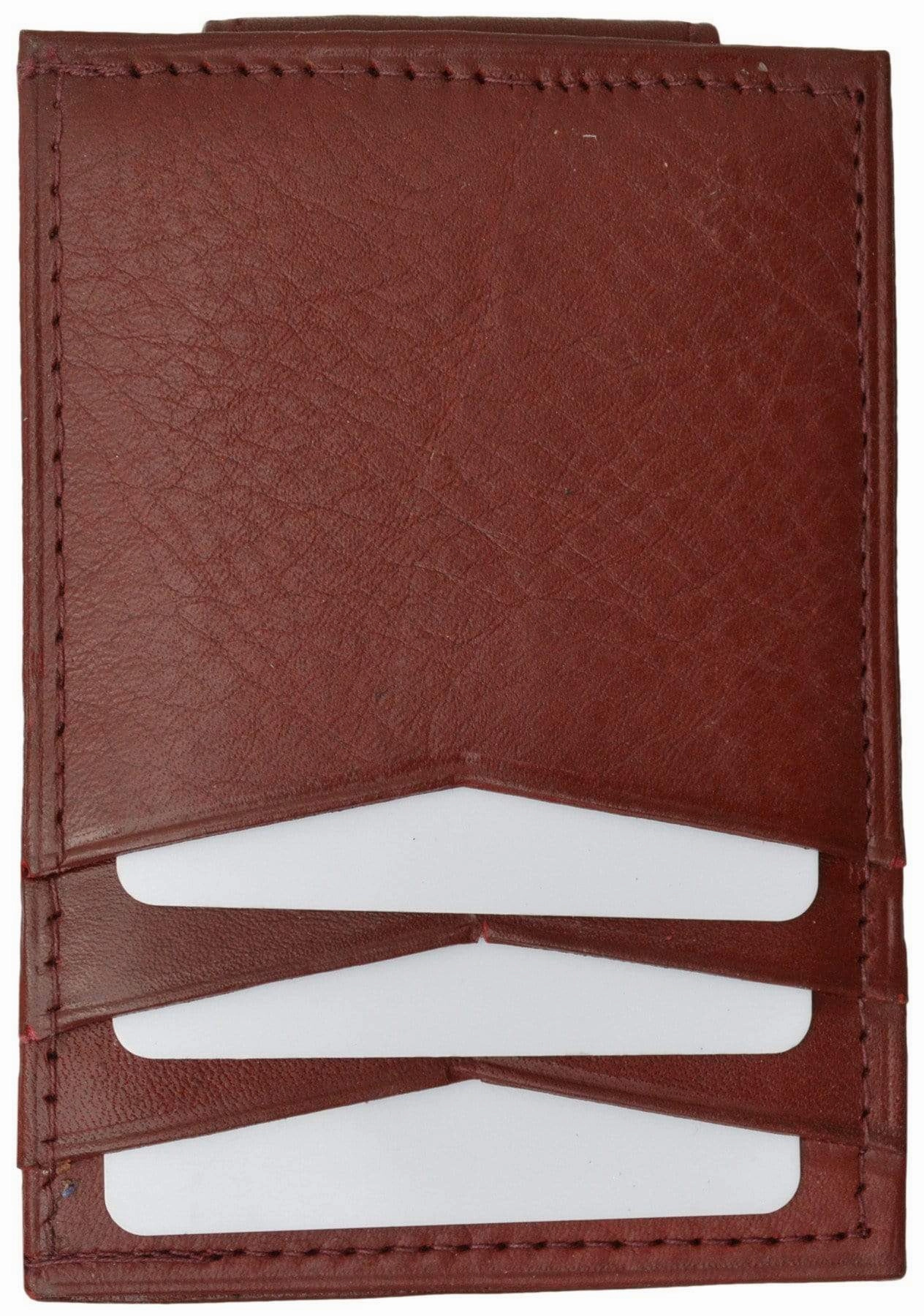 Mens Genuine Leather Money Clip Credit Card Holder Wallet Multiple Colors 1010R (C) Shop Grab Now