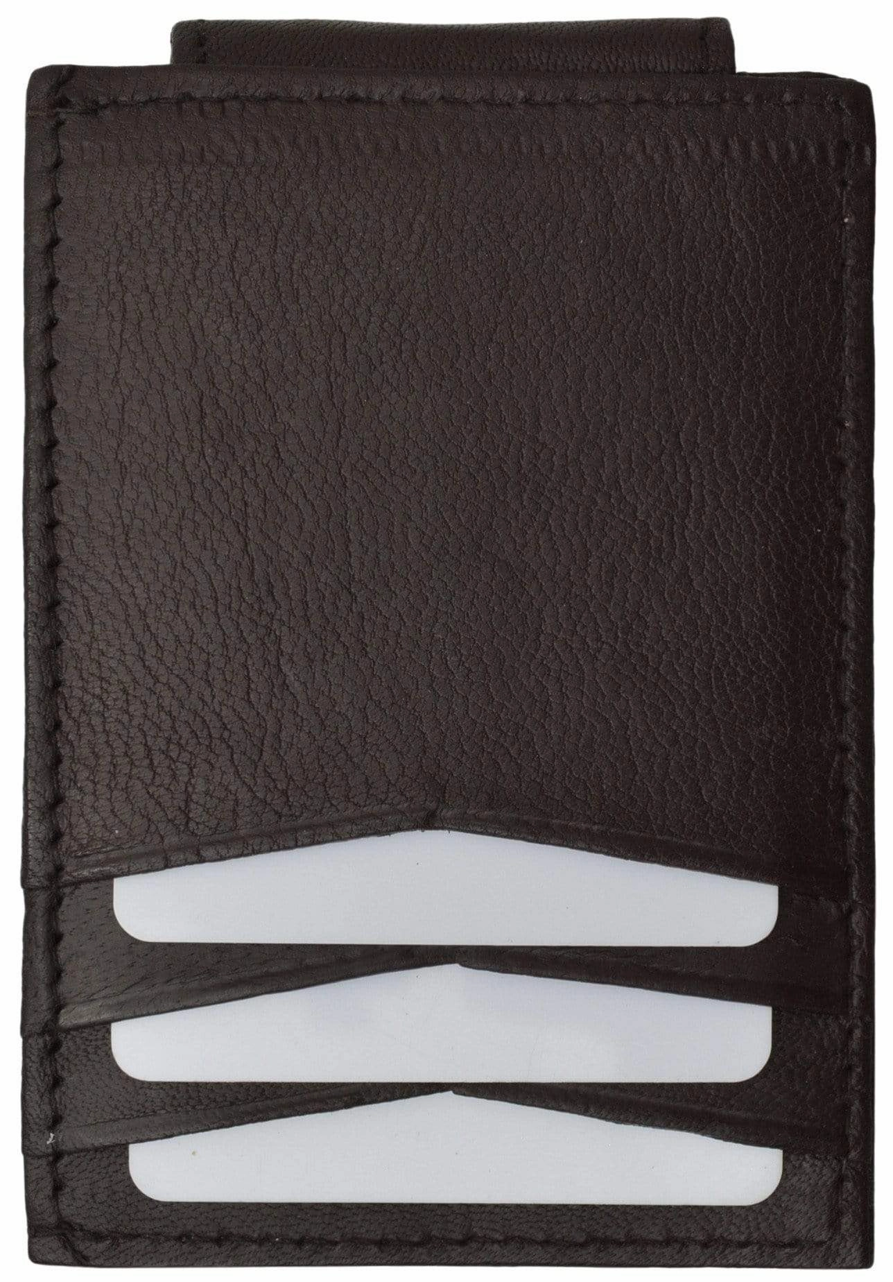 Shop the Savings Now Hot Clearance Now Mens Genuine Leather Money Clip Credit Card Holder Wallet Multiple Colors 1010R (C)