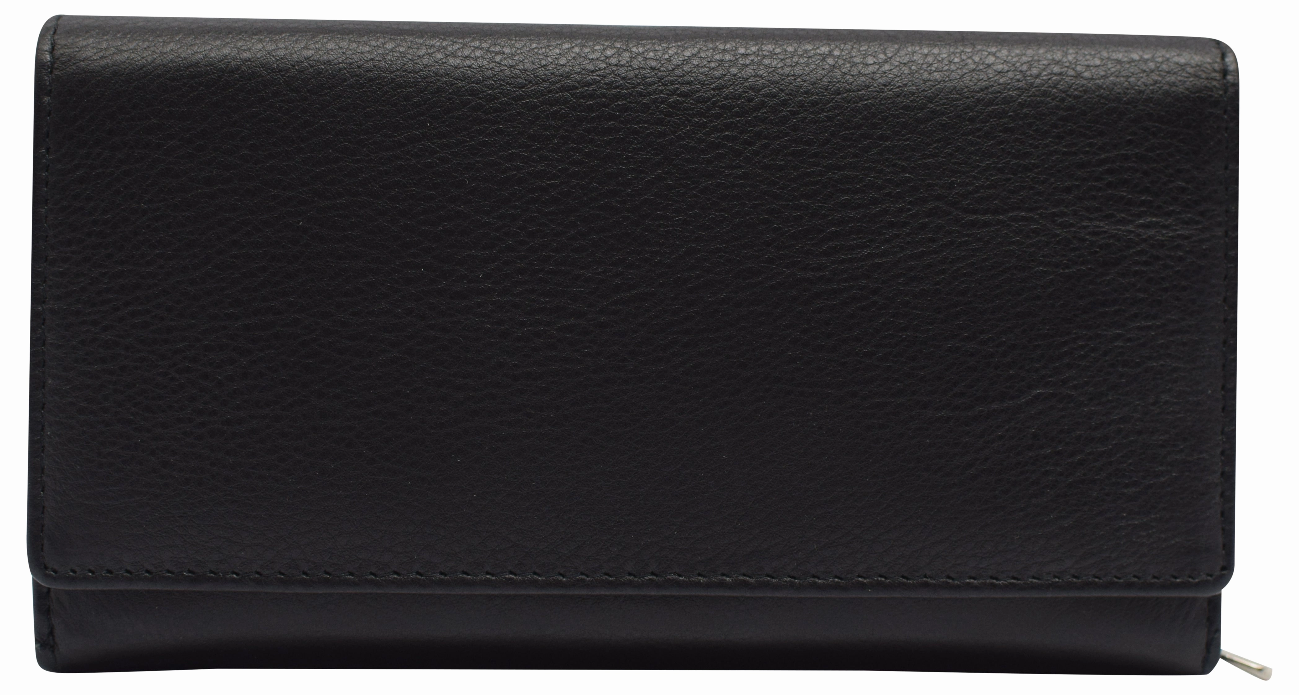 Womens Rfid Genuine Leather Wallet Clutch Zip Around Checkbook Organizer For Ladies Best Deal Alert Price Drop Alert
