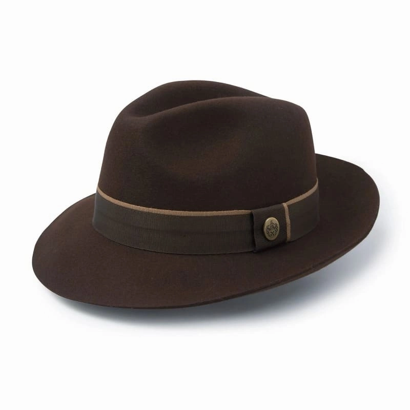 Hicks & Brown Wingfield Mens Trilby - Dark Brown Flash Discount Today Clearance Alert Now