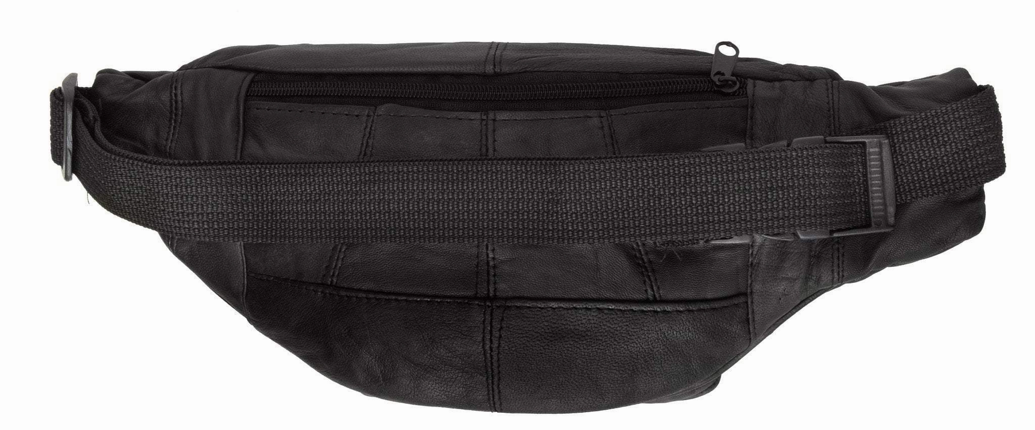 Small Genuine Soft Leather Fanny Pack Waist Bag For Travel Or Hiking Compact Design 050 (C) Mega Online Discount