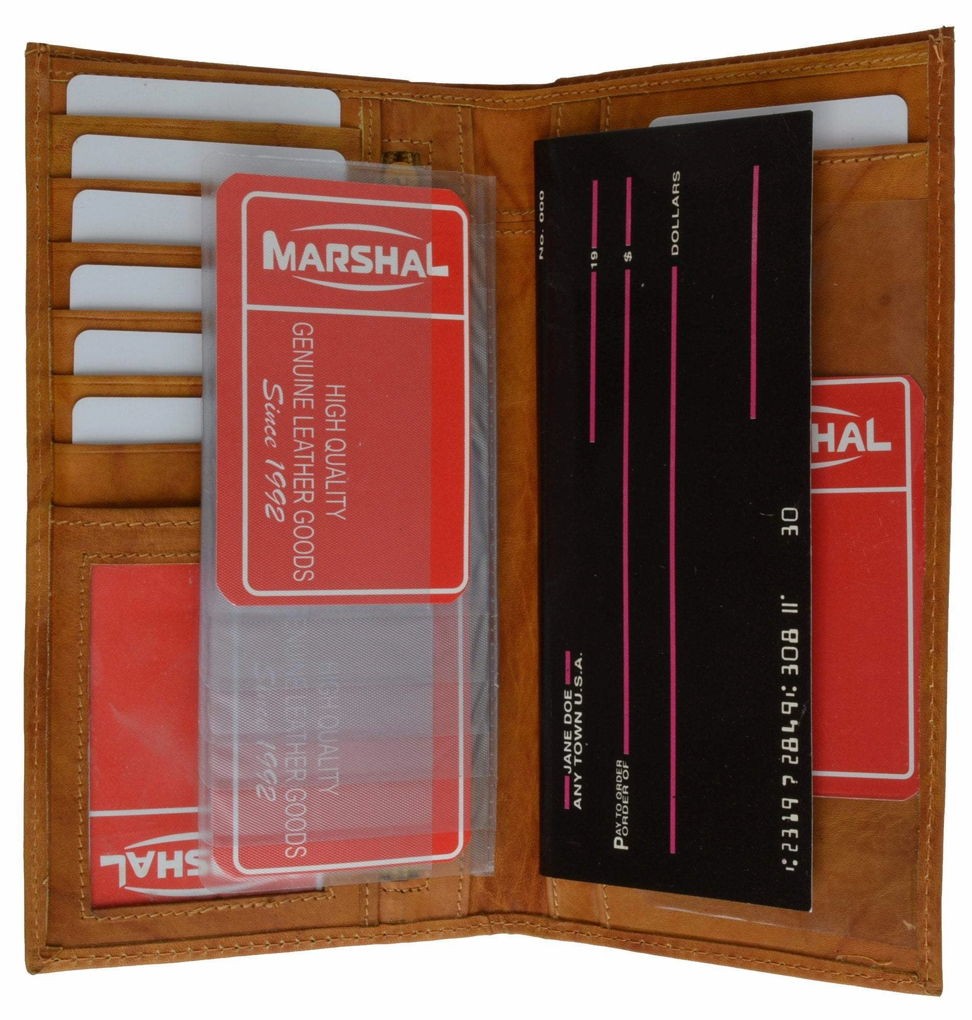 Mega Sale Now Rfid Blocking Slim Leather Checkbook Organizer Id Credit Card Holder Wallet Rfid 853 (C)