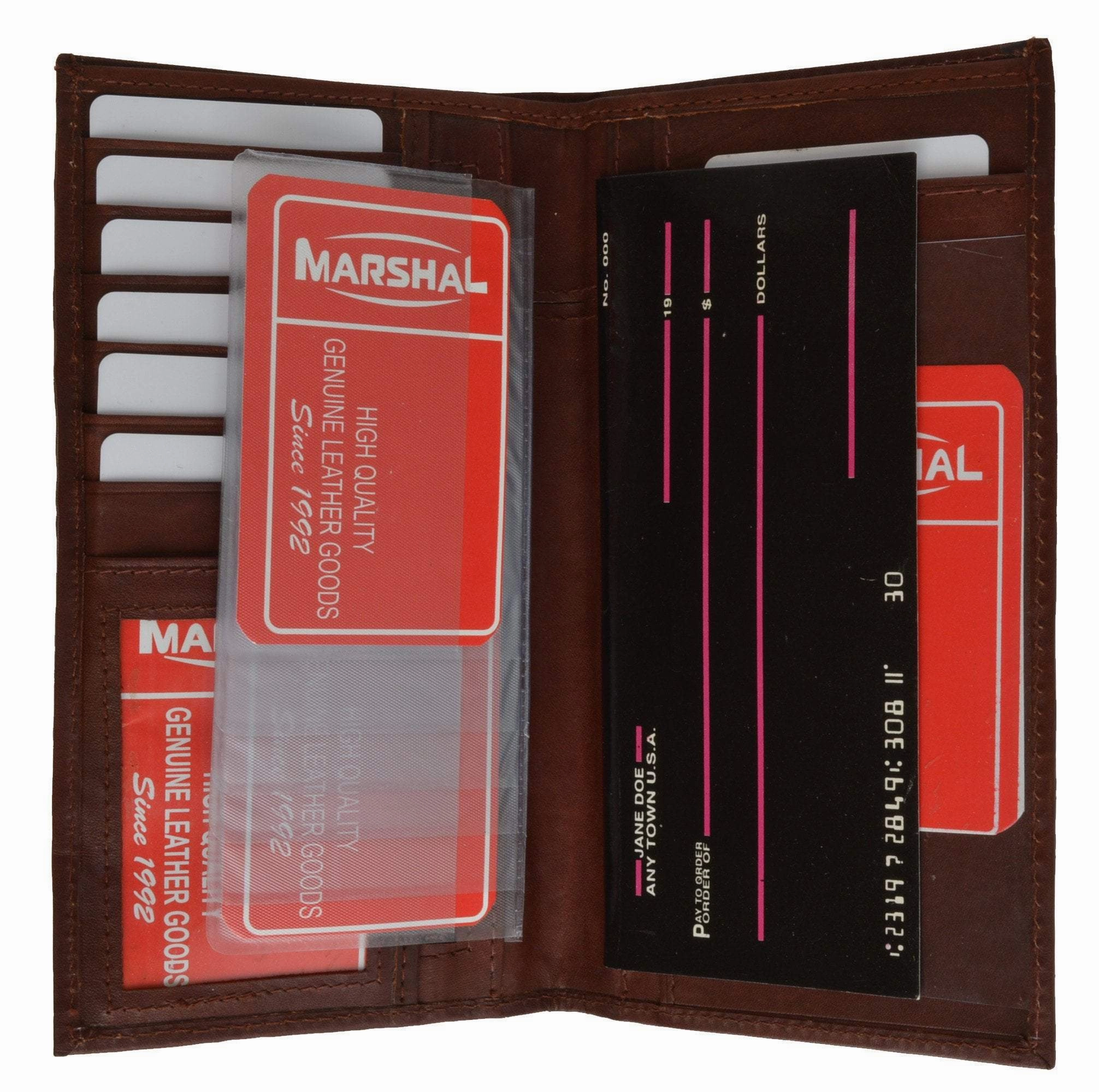 Flash Deal Today Biggest Savings Now Rfid Blocking Slim Leather Checkbook Organizer Id Credit Card Holder Wallet Rfid 853 (C)