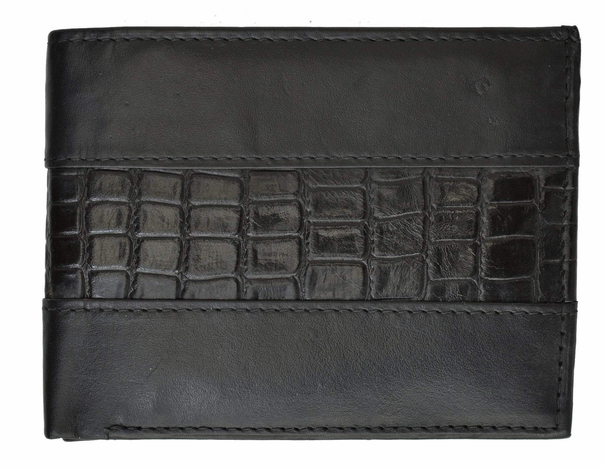 Special Series Genuine Leather Mens Double Flap Up 4 Id Windows Bifold Wallet 5532 Cf Surprise Discount Today