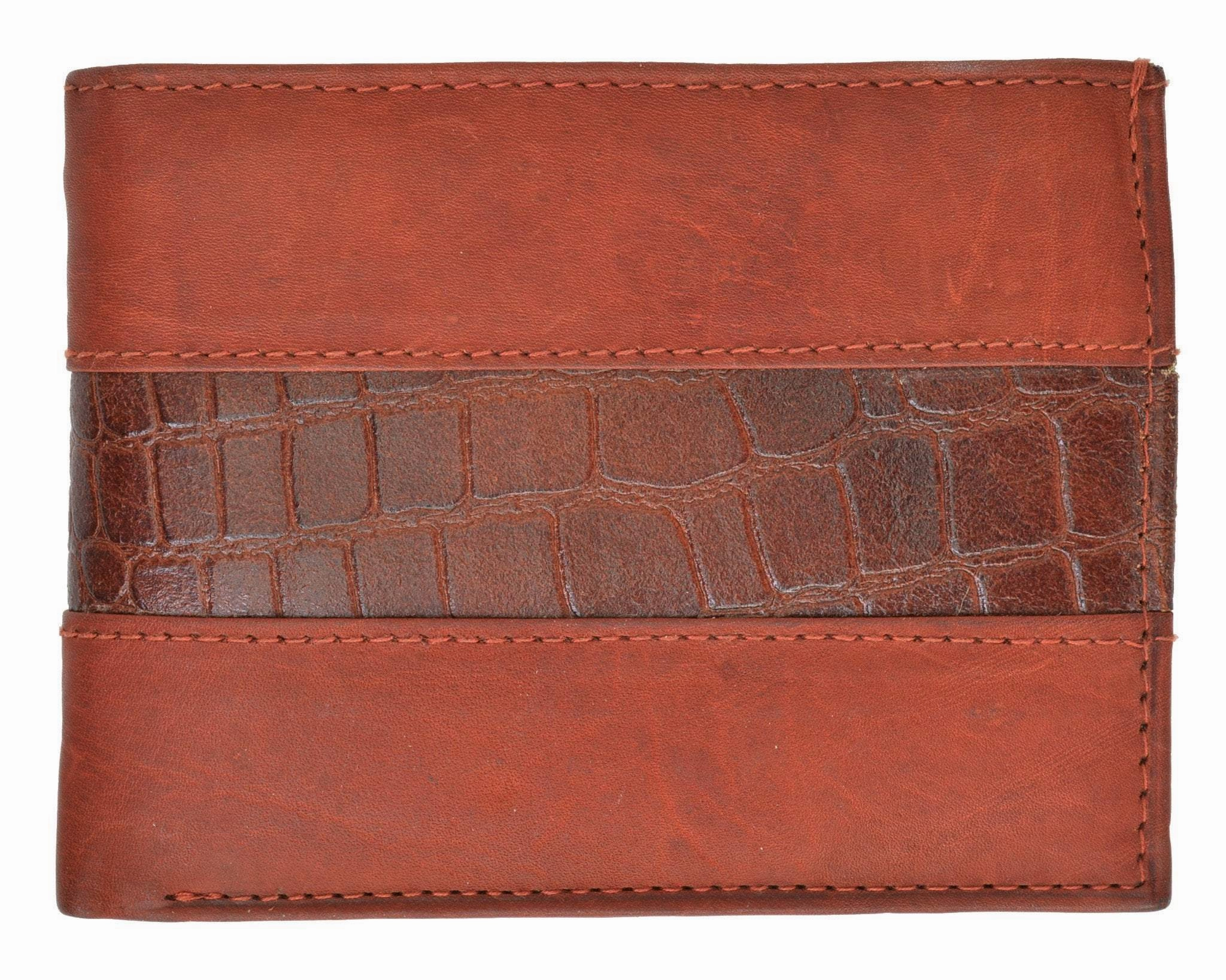 Special Occasion Discount Special Series Genuine Leather Mens Double Flap Up 4 Id Windows Bifold Wallet 5532 Cf