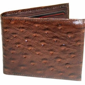 Todays Hot Savings Special Price Offer Special Series Ostrich Pattern Mens Leather Removable Id Flap Bifold Wallet 5562 Cf