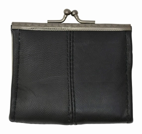 Black Genuine Leather Change Purse With Twist Snap Enclosure 928013 (C) Limited Offer Alert