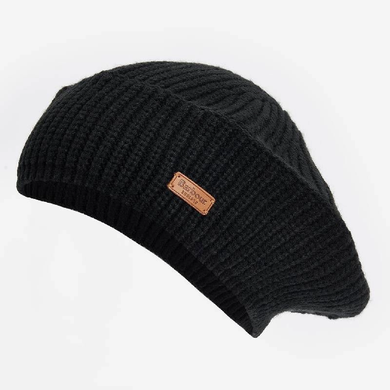 Today Only Steal Barbour Beldon Ladies Beret Beanie Hat - Black
