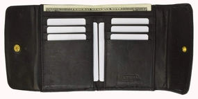 Small Genuine Leather Ladies Credit Card Holder Wallet With Snap Enclosure 1527 Cf (C) Hot Picks Today