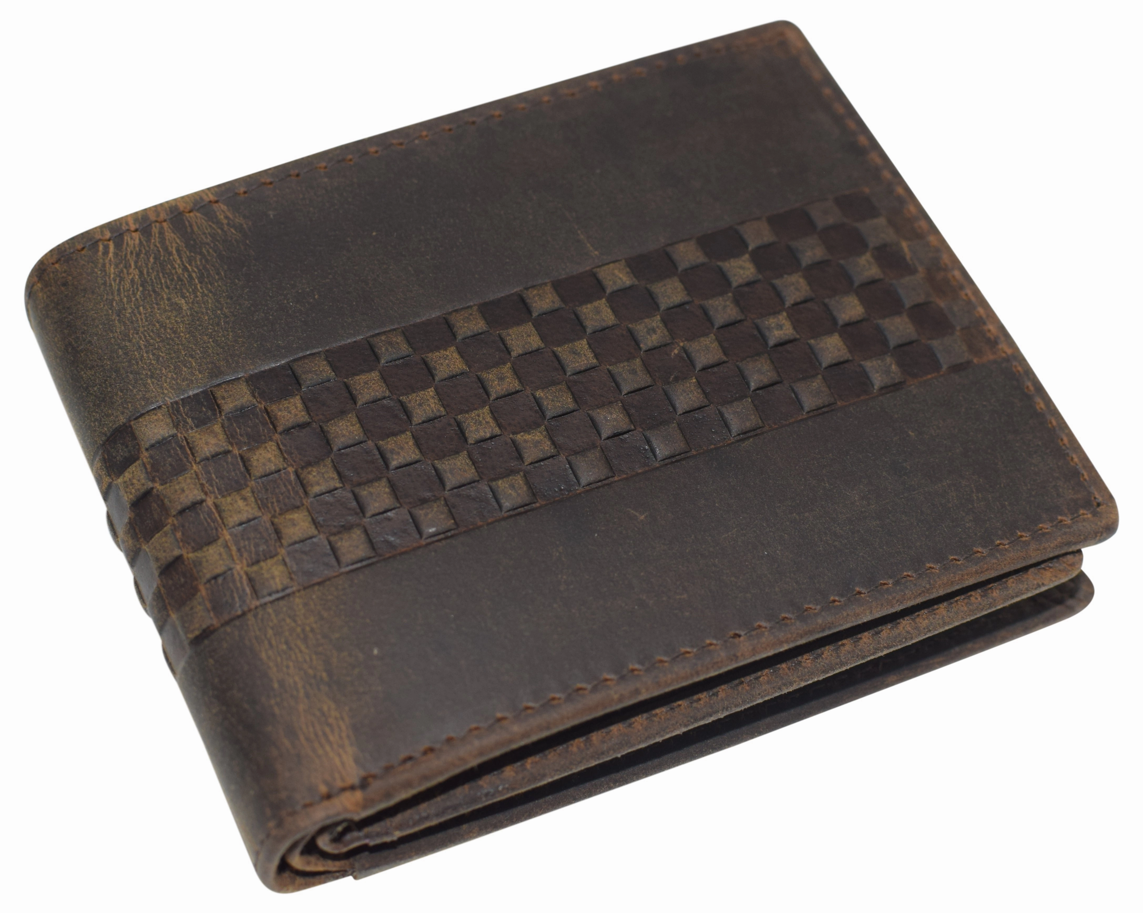 Cazoro Rfid Blocking Men'S Handmade Vintage Distressed Genuine Leather Bifold Id Window Wallet For Men Hot Price Drop Clearance Savings Now